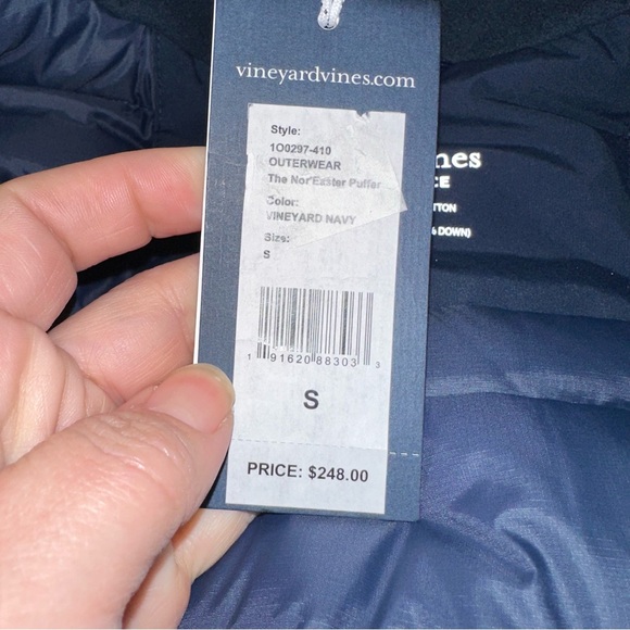 Vineyard Vines Nor-Easter Down Jacket Navy Blue Men’s Small NWT!! - Picture 5 of 11